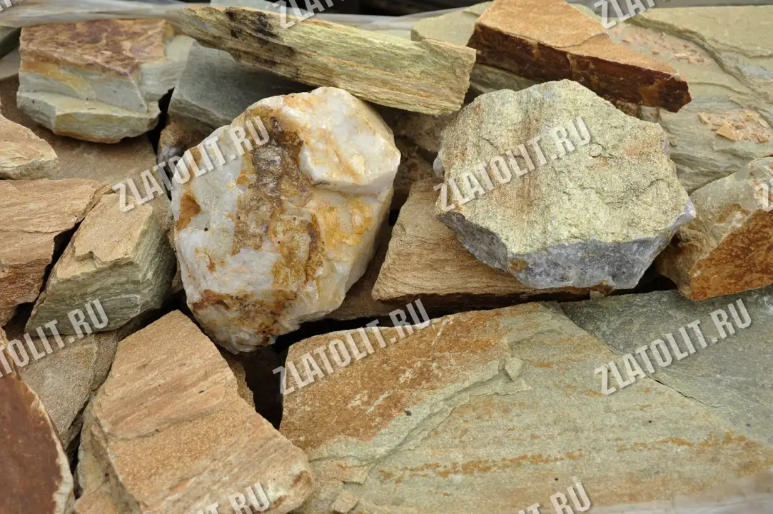 бутовый камень из златолита для ландшафта в наличии от производителя